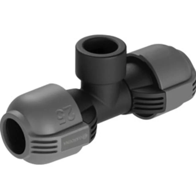 Gardena Pipeline t-rør, quick & easy, 25 mm x 3/4" hunn-gjenge | 02790-20