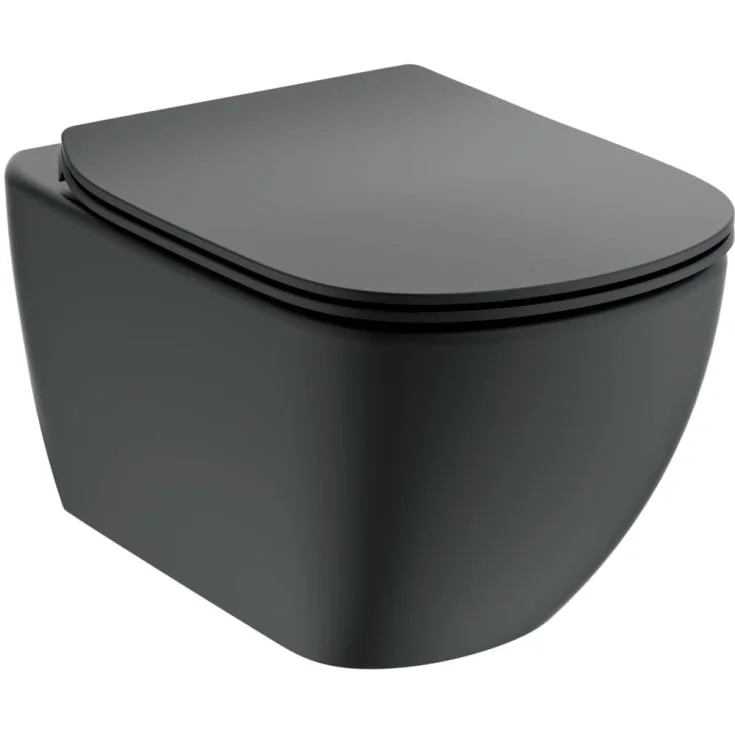 Ideal Standard Tesi vegghengt toalett,sort | T3546V3