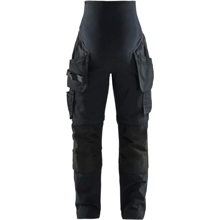 Blåkläder Workwear 7103 håndverkerbukser med 2-veis stretch, for gravide, sort, str. XL | 7103-1344-9900_XL