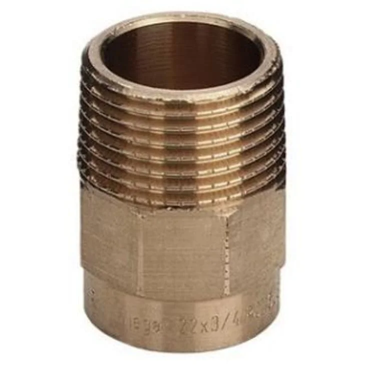 Messing loddeovergangsnippel, 15 mm x 3/4" | 4243G015006000