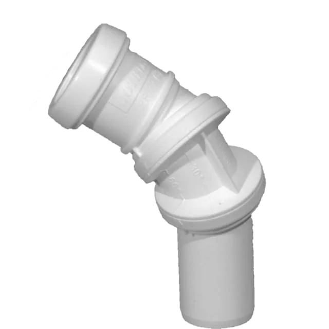 Jotiflex rørbend, 0-90°, Ø40 mm, dreibar, muffe, plast, hvit | 186193-340 Jotiflex rørbend, 0-90°, Ø40 mm, dreibar, muffe, plast, hvit | 186193-340