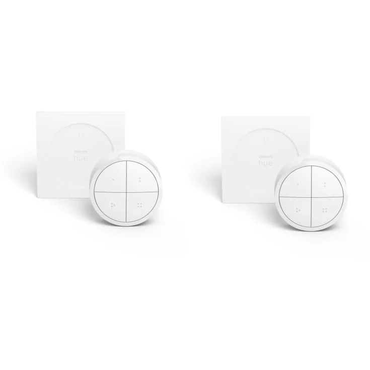 Philips Hue Tap Dial veggbryter, hvit, 2-pak | 2099805201+ Philips Hue Tap Dial veggbryter, hvit, 2-pak | 2099805201+