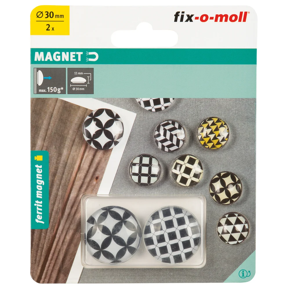 Magnet Glass Dekor Ferrite Ø30mm 2Stk v:6131234