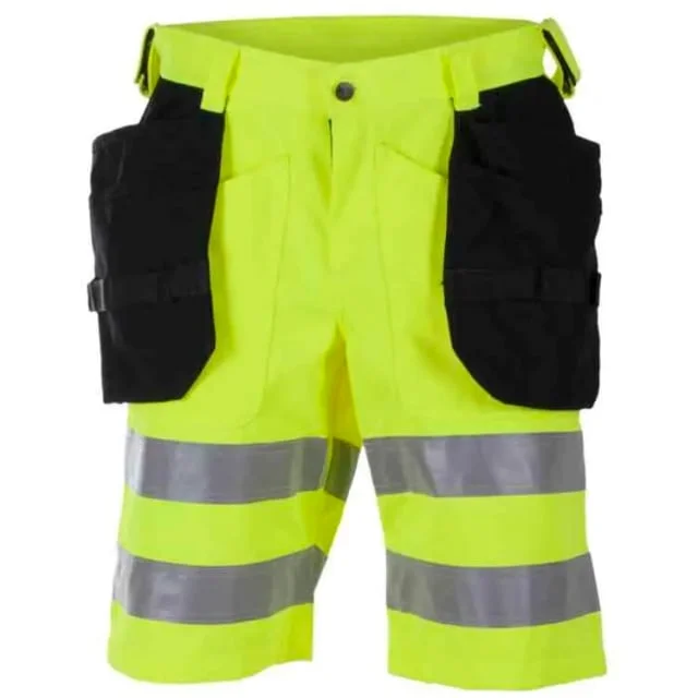Bekken & Strøm Dokka arbeidsshorts, HiVis kl.2, unisex, str. 58, gul/sort | 646532 Bekken & Strøm Dokka arbeidsshorts, HiVis kl.2, unisex, str. 58, gul/sort | 646532