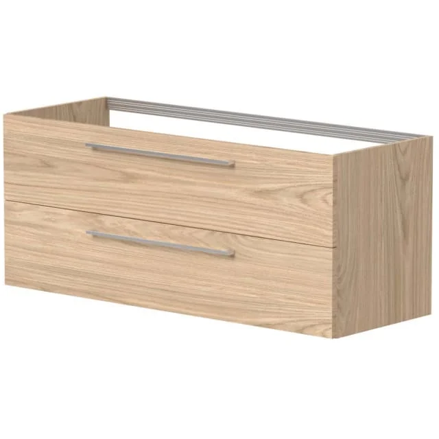Korsbakken Rowan underskap, med 2 skuffer, soft-close, 119x44,5 cm, lys eik | 130535120