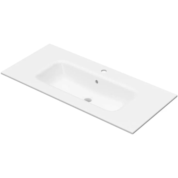 Linn Bad Tor møbelservant, 101x46 cm, med overløp, hvit | 31010