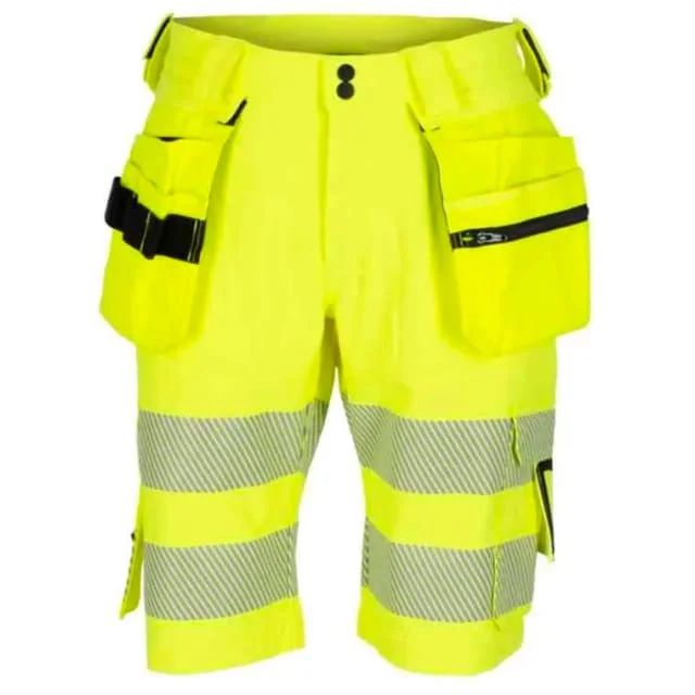 Bekken & Strøm Lillehammer arbeidsshorts, kl.1, unisex, str. C54, gul/sort, HiVis | 27303203