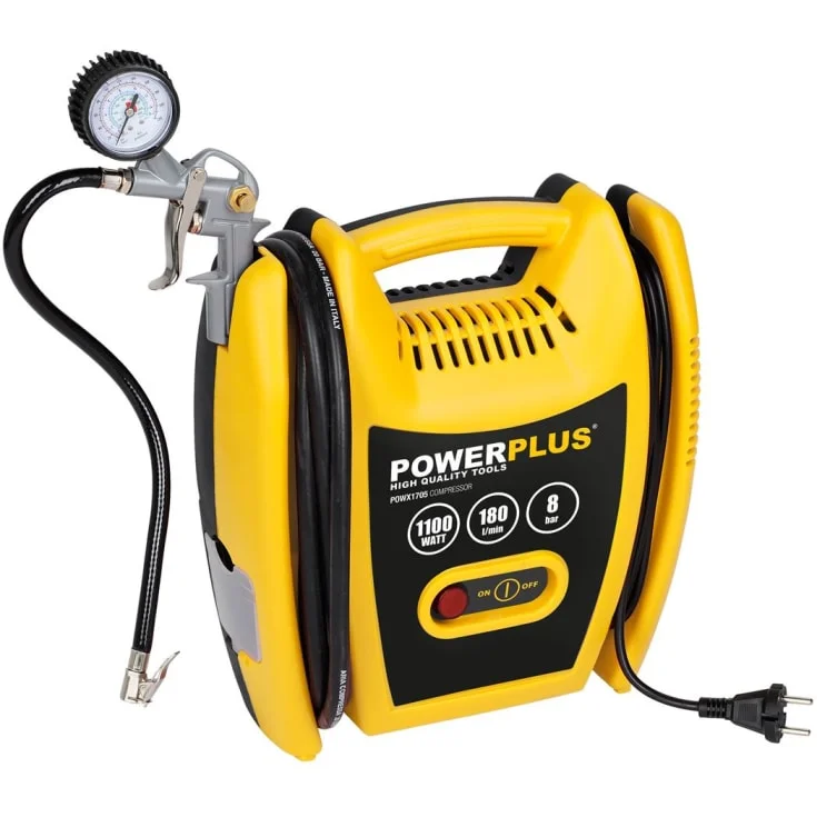PowerPlus oljefri kompressor, 1,5 hk, 5 deler | POWX1705