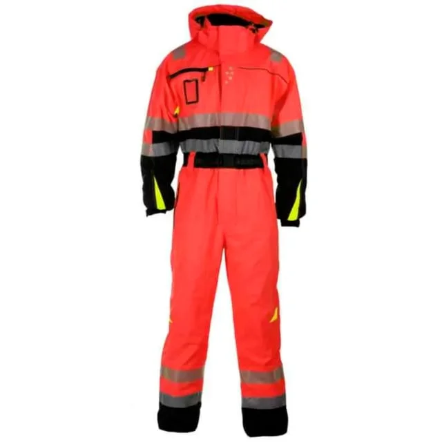 Bekken & Strøm Gjøvik allværs vinterkjeledress, kl.3, unisex, str. 2XL, rød/sort, HiVis | 677129