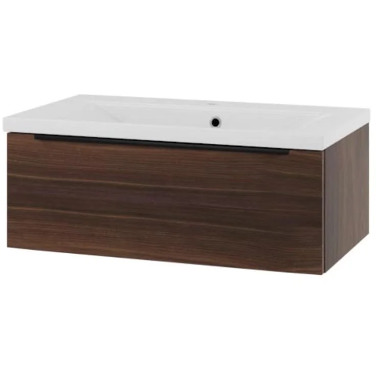 Linn Bad Mari servantskap, 1 skuff, 80x45,6x28,5 cm, senter, valnøtt | 1208081S