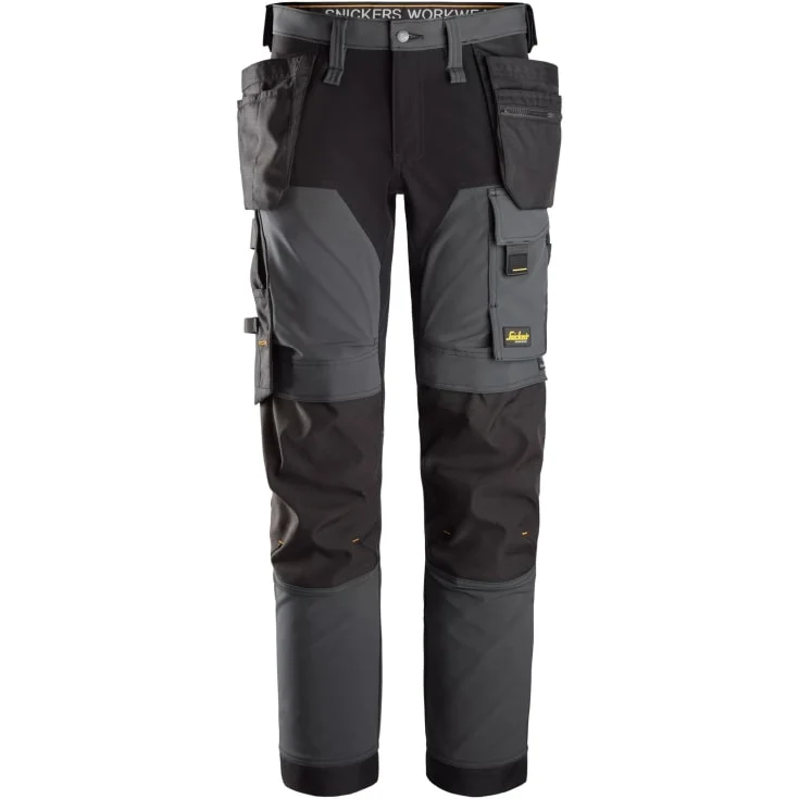 Snickers 6275 AllroundWork arbeidsbukse med stretch, grå/sort, str. 196 | 6275-5804_196