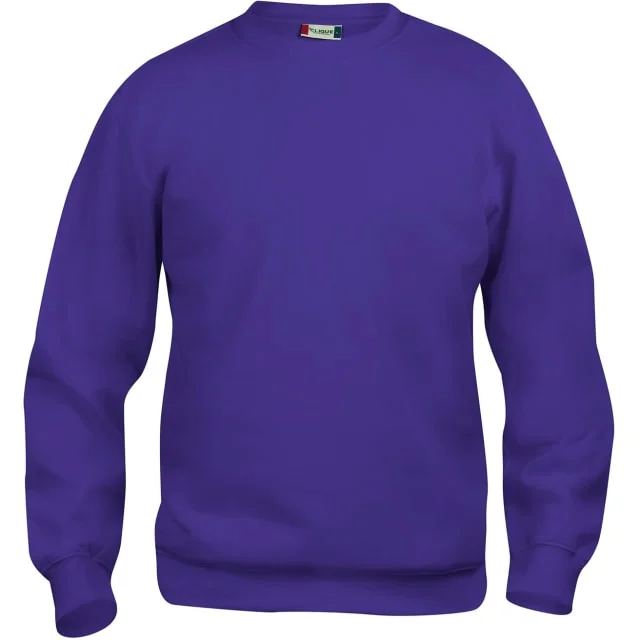 Clique Basic Roundneck collegegenser, lilla, str. XS | 021030-44_XS