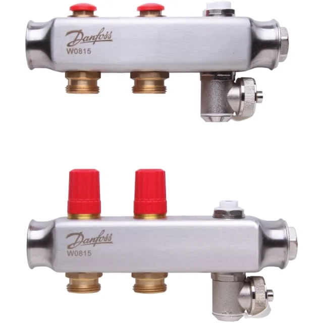 Danfoss SSM 1" gulvvarme fordelerrør, 2 kretser | 088U0802