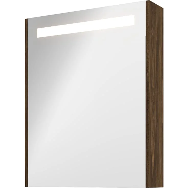 Sanibell Proline speilskab med lys, 60x74cm, cabana eik | 1809353