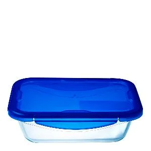 Cook & Go matboks 20×15 cm 0,8L klar/blå v:3884366