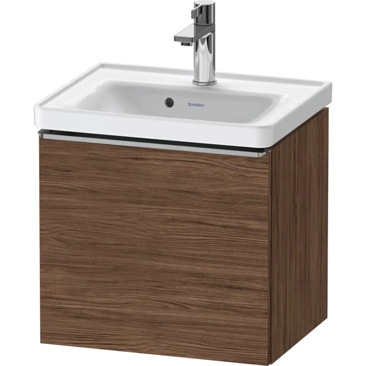 Duravit D-Neo servantskap, 48,4x37,2 cm, mørk valnøtt/stål | DE4248070210000