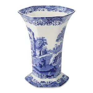 Blue Italian vase 27 cm blå/hvit v:3949418