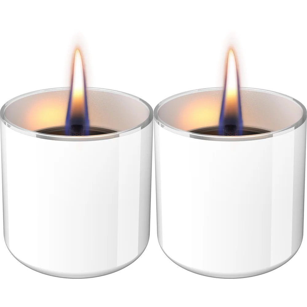 Bordlykt 8cm hvit Lilly 2stk v:6448136