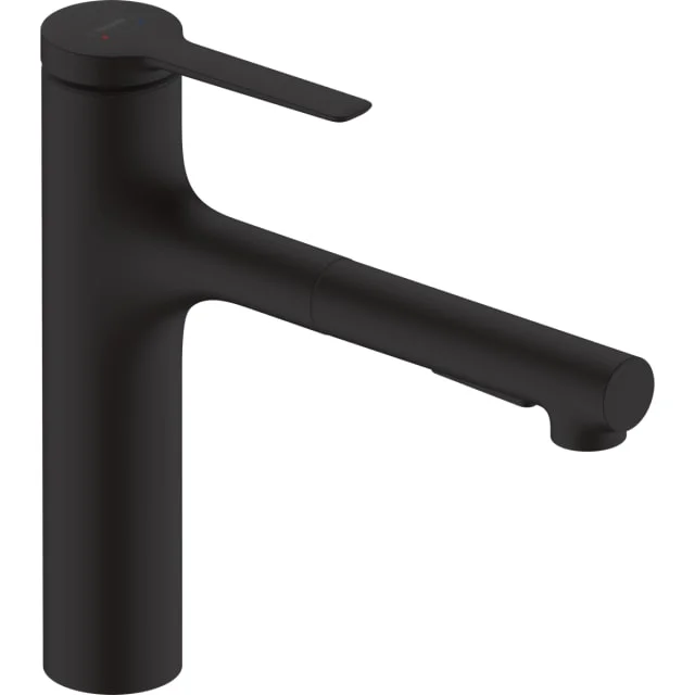 Hansgrohe Zesis M33 kjøkkenarmatur, uttrekkbar tut, matt sort | 74801670
