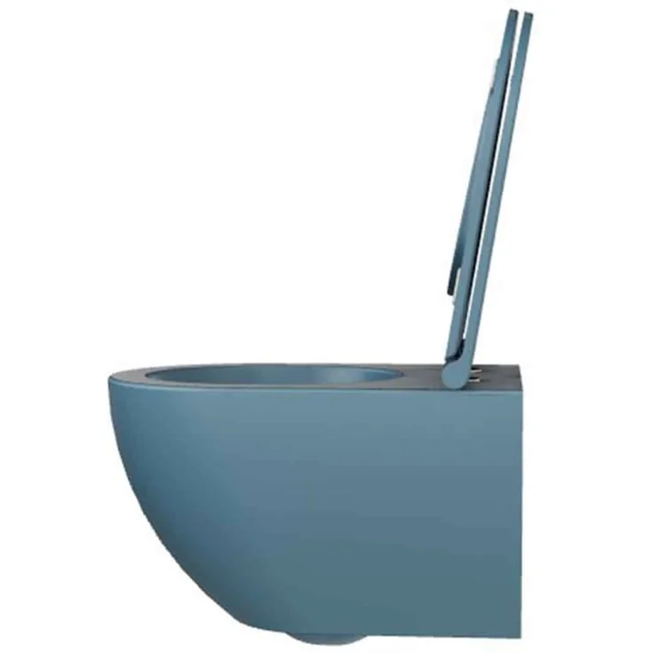 Lavabo Comoda vegghengt toalett, uten skyllekant, matt blå | 222037007