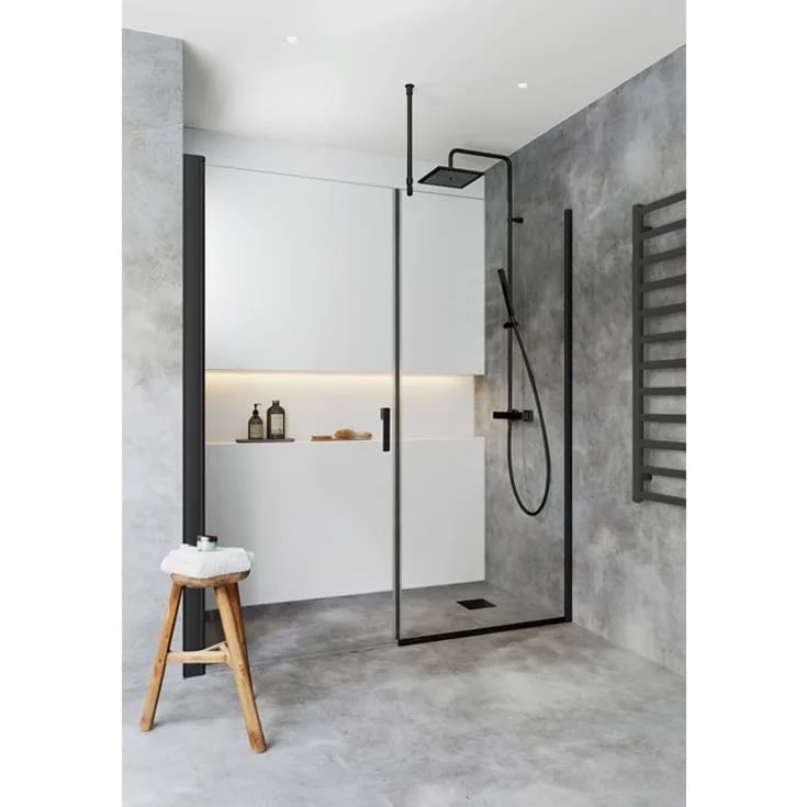 Hafa Igloo Pro dusjnisje, 149-155 cm, klart glass, sort profil | 1450921