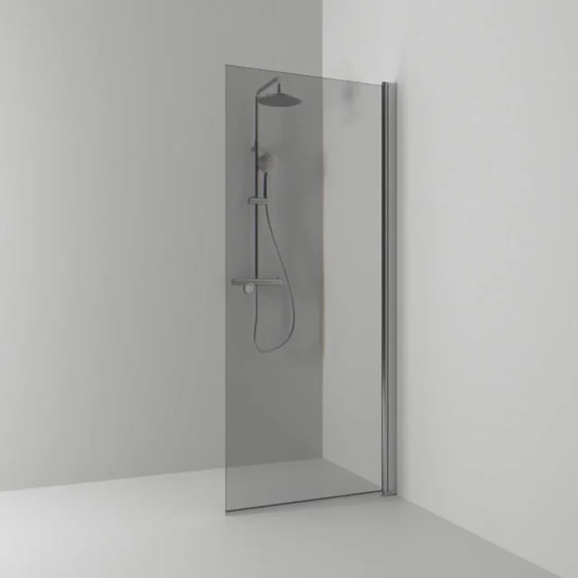 Svedbergs Skoga dusjvegg rett, 67 cm, røykfarget glass, alu matt profil | 63311370 Svedbergs Skoga dusjvegg rett, 67 cm, røykfarget glass, alu matt profil | 63311370