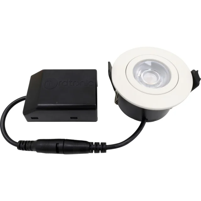 Nordtronic Low Profile Flexible downlight, Ø5,5 cm, hvit, 3000K | 35512013