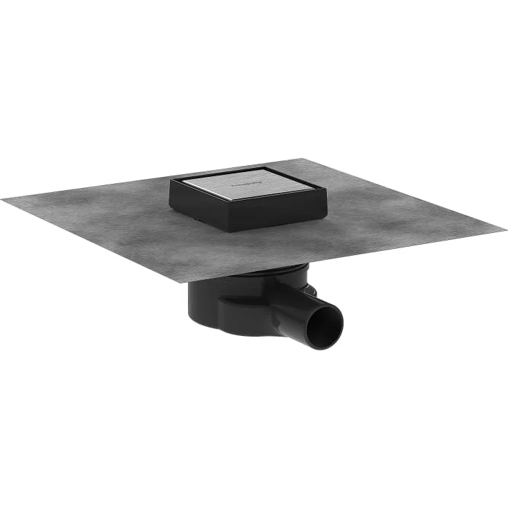 Hansgrohe Raindrain Point komplett sluk 100 mm, børstet rustfritt stål | 56247800