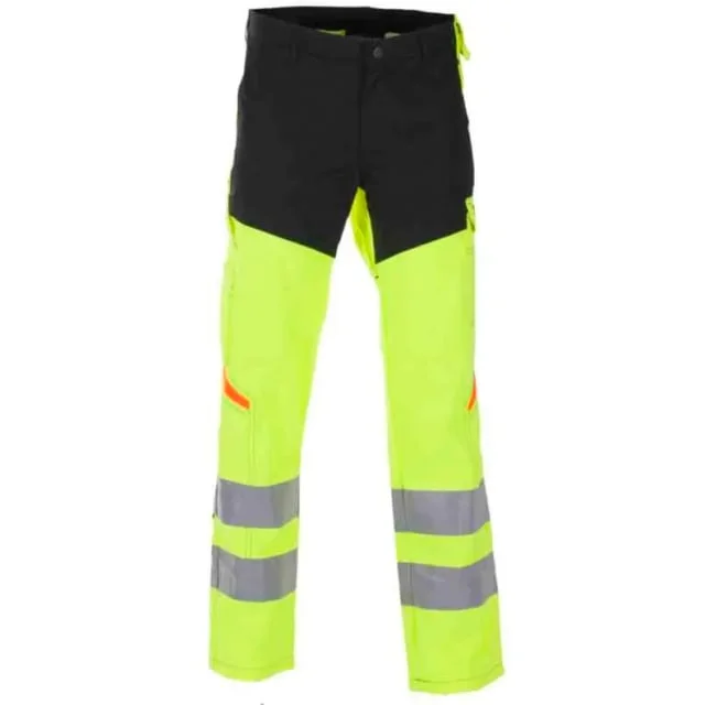 Bekken & Strøm Bergset arbeidsbukse, HiVis kl.2, unisex, str. C44, gul/sort | 644912 Bekken & Strøm Bergset arbeidsbukse, HiVis kl.2, unisex, str. C44, gul/sort | 644912
