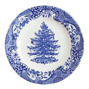 Blue Italian Christmas Tree tallerken 20 cm blå/hvit v:3486834