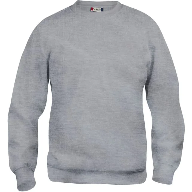 Clique Basic Roundneck collegegenser, gråmelert, str. 2XL | 021030-95_2XL