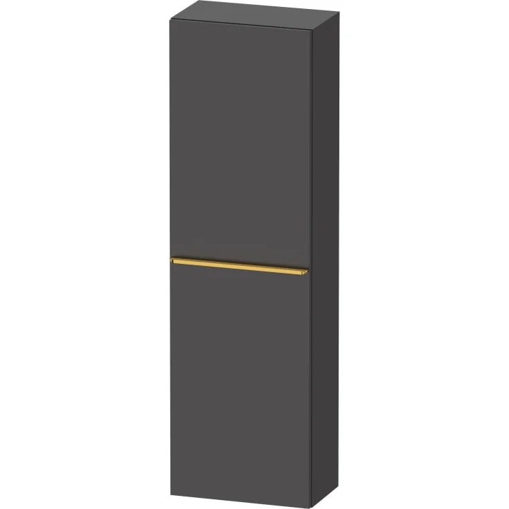 Duravit D-Neo høyskap, 40x132 cm, høyre, matt grafittgrå/gull | DE1318R34490000