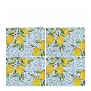 Amalfi bordbrikker 40×30 cm 4 stk lemons v:4354484