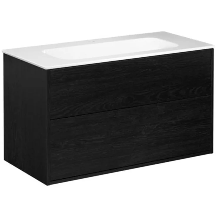 Gustavsberg Artic møbelpakke, 100x47 cm, sort eik/hvit | GB71ACVU10TK011